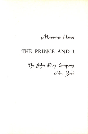 "The Prince And I" 1955 HOWE, Marvine