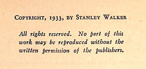 "The Night Club Era"  WALKER, Stanley