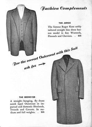 Roger Kent: Blazing A Trail.. Menswear 1940 Catalog