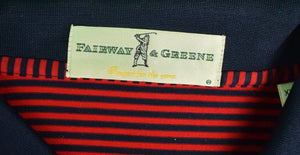 "Fox Chapel Golf Club x Fairway & Greene Red/ Navy Stripe S/S Shirt" Sz: XXL