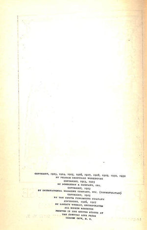 "Nothing But Wodehouse" 1946 WODEHOUSE, P.G.