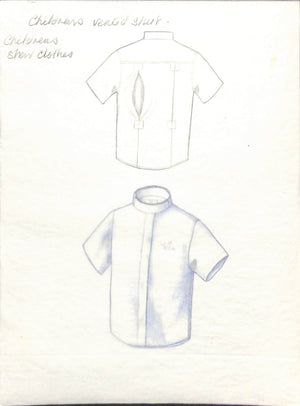 Childrens Vented Shirt Graphite Drawing