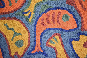 Picasso Fish Hand-Hooked Rug (SOLD)