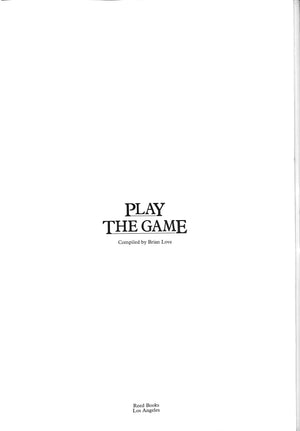 "Play The Game: The Book That You Can Play!" 1978 LOVE, Brian [compiled by]