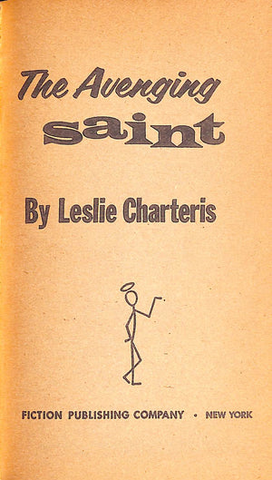 "The Avenging Saint" 1931 CHARTERIS, Leslie (SOLD)