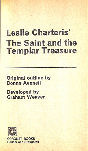 "Return Of The Saint: The Saint And The Templar Treasure" 1978 CHARTERIS, Leslie
