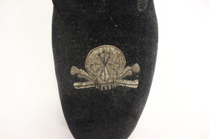 "Rugby Ralph Lauren Black Velvet Slippers w/ Gunmetal Bullion Skull & Crossbones Sz:       12" (US)/ 11" (UK) (NWOT) (SOLD)