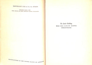 "Debonair: The Story Of Persophone" 1928 STERN, G.B.