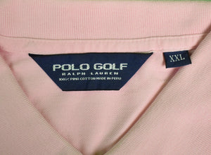 "Rolling Rock Club x Ralph Lauren Polo Golf Shell Pink Pique Shirt" Sz: XXL