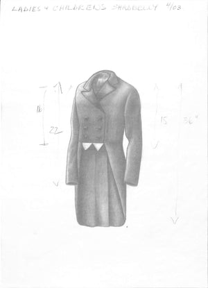 Ladies Hunt Coat 2003 Graphite Drawing