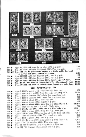 "U.S. Philatelic Gems Catalogue" July 10-11, 1945