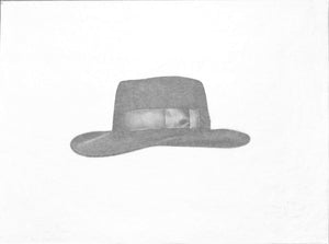 Field Hat Graphite Drawing