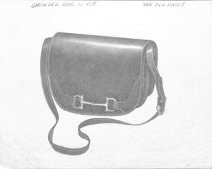 Shoulder Bag w/ Bit Graphite Drawing