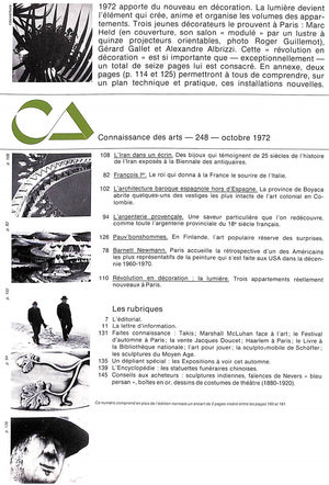 Connaissance Des Arts # 248 Octobre 1972
