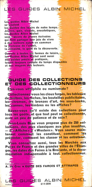 "Guide Des Collections Et Des Collectionneurs" 1967 BRAU, Jean-Louis