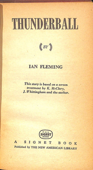 "Thunderball" 1961 FLEMING, Ian