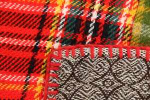 Plaid Patchwork Quilt w/ Blanket Stitch Edging