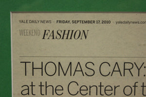 "Weekend Fashion: Thomas Cary: The Eccentric Collector At The Center Of The Fashion World" 2010 Yale Daily News