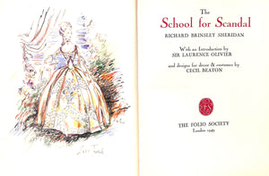 "The School For Scandal" 1949 SHERIDAN, Richard Brinsley