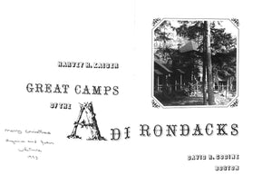 "Great Camps Of The Adirondacks" 1990 KAISER, Harvey H.