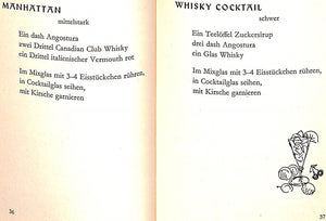 "Der Mixbecher Ein Cocktail-Buch" 1952 ROSENOW, Conrad und PROSEL, Theo