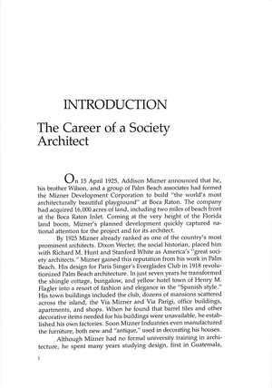 "Mizner's Florida: American Resort Architecture" 1986 CURL, Donald W.