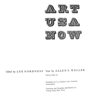"Art USA Now 102 Vital Contemporary American Painters" 1962 WELLER, Allen S. [text by]
