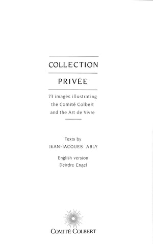 "Collection Privee" 1992 ABLY, Jean-Jacques [texts by]