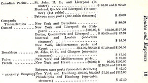 "Planning A Trip Abroad" 1914 JAEKEL, Blair, F.R.G.S.