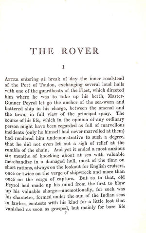 "The Rover" 1923 CONRAD, Joseph