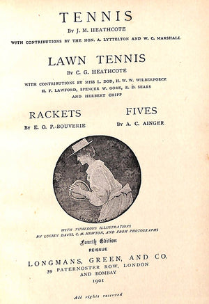 "The Badminton Library Of Sports And Pastimes: Tennis, Rackets Fives" 1901 The Duke of Beaufort, K.G.