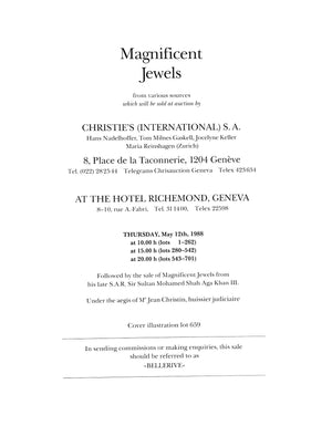 Magnificent Jewels 1988 Christie's Geneva