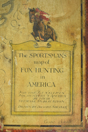 The Sportsman's Map Of Fox Hunting In America Tin Tray (SOLD)