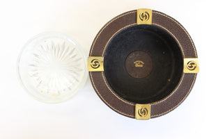 Gucci Brass Gs Leather Ashtray (SOLD)