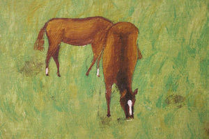 Seven Horses Grazing In A Pasture (SOLD)