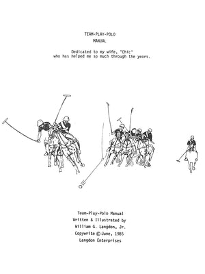 "Team-Play-Polo-Manual" 1985 LANGDON, William