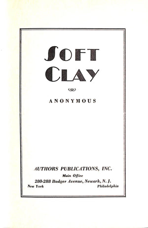 "Soft Clay" 1934 ANONYMOUS