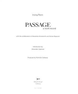 "Passage A Work Record" 1991 PENN, Irving