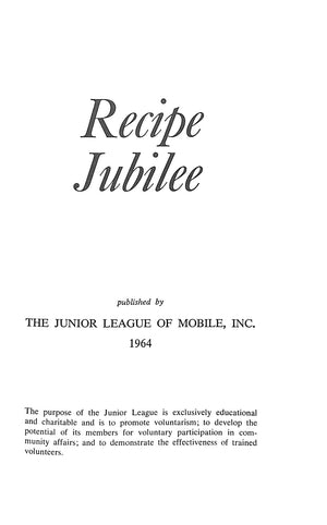 "Recipe Jubilee!" 1972 (SOLD)