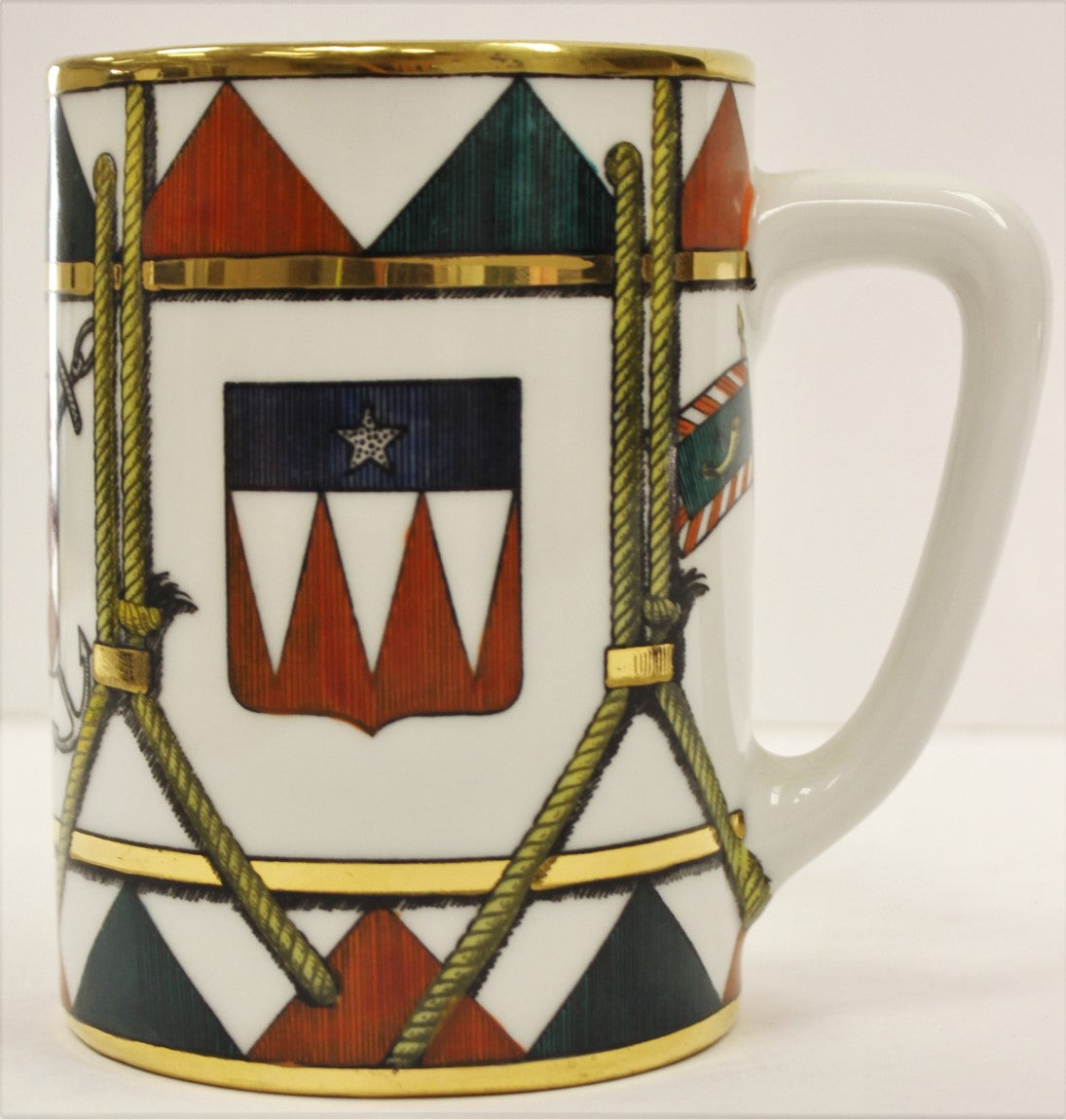 "Piero Fornasetti Heraldic Drum Mug"