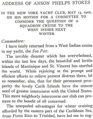 "Cruising In The West Indies" STOKES, Anson Phelps