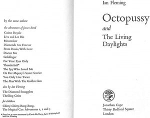 "Octopussy and The Living Daylights" Fleming, Ian