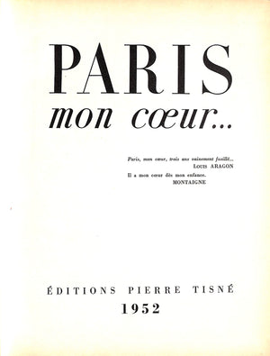 "Paris Mon Coeur..." 1952