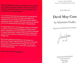 "Devil May Care" 2008 FAULKS, Sebastian (SIGNED)