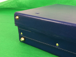 Mark Cross Blue Leather Attache Case Made In Italy (SOLD)