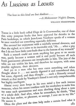 "The Art Of Eating" 1949 FISHER, M.F.K.