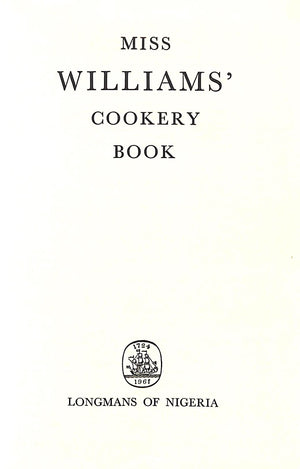 "Miss Williams' Cookery Book" 1962