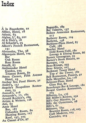 "Knife And Fork In New York: Where To Eat What To Order" 1949 MACKALL, Lawton