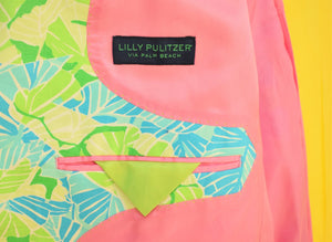 "Lilly Pulitzer x The Everglades Club Alligator & Palm Leaf Print Sport Jacket" Sz: XL (SOLD)