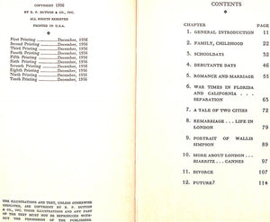 "Her Name Was Wallis Warfield: The Life Story Of Mrs. Ernest Simpson" WILSON, Edwina H.